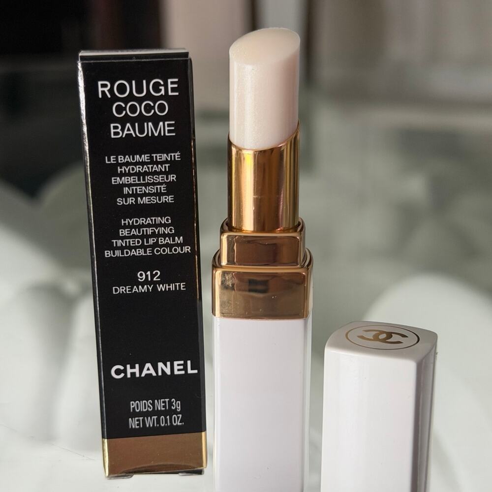 CHANEL Rouge Coco Baume 912 Dreamy White Hydrating Tinted Lip Balm 3g NEW Authen
